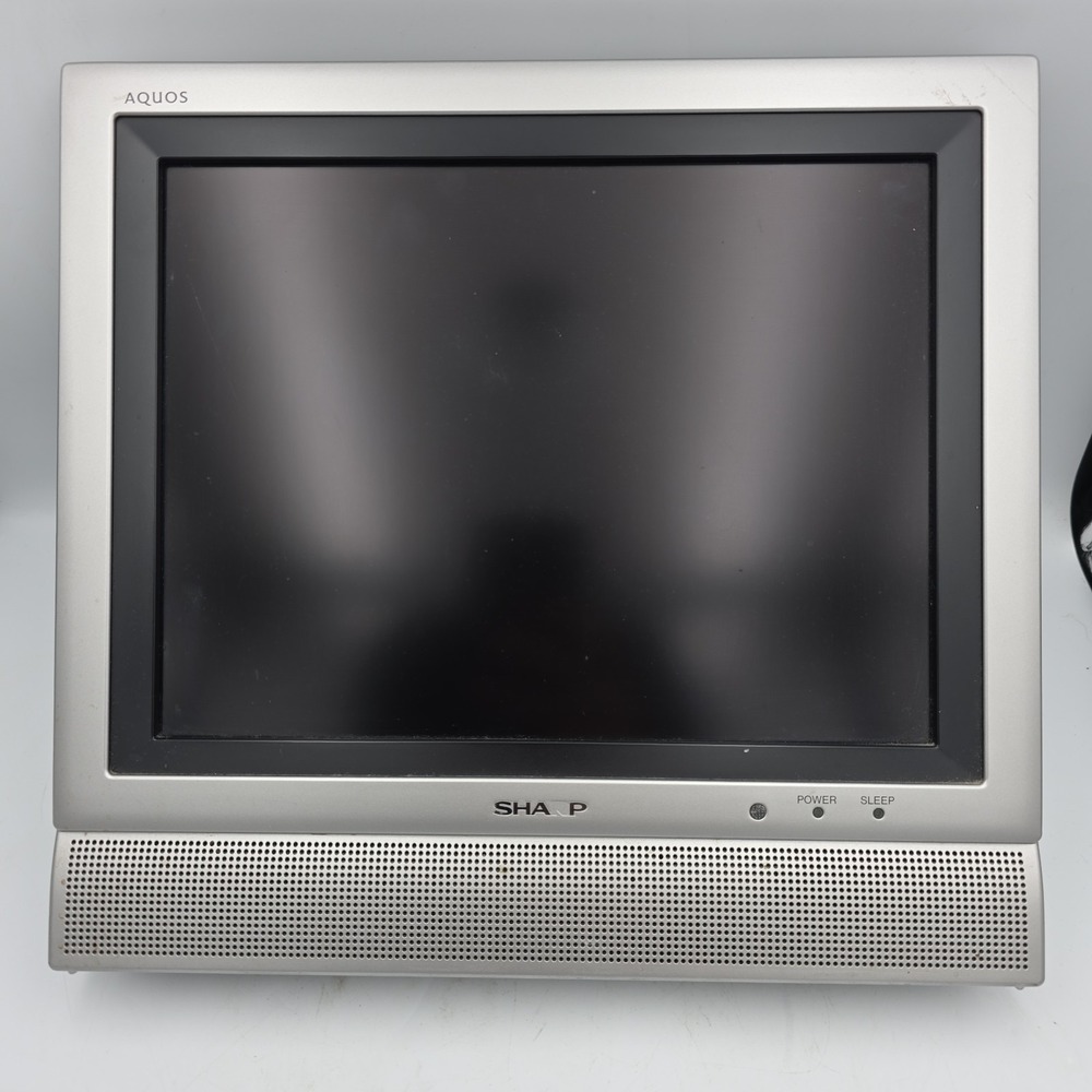 Sharp Aquos LC-13E1U 13 LCD TV Portable Stereo Retro Gaming Stand- With Remote